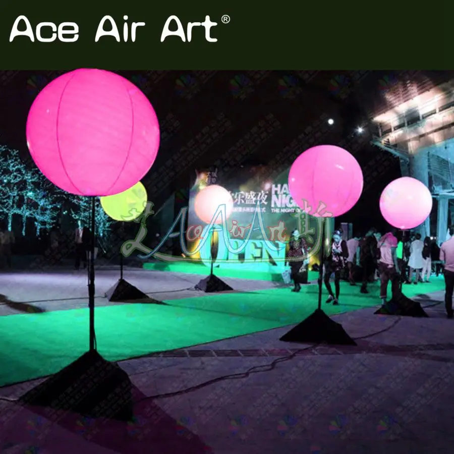 Pelota Publicitaria de PVC Luminosa con Soporte, Pelota Inflable Brillante Personalizable para Modelos de Planetas del Sistema Solar/Tierra/Luna