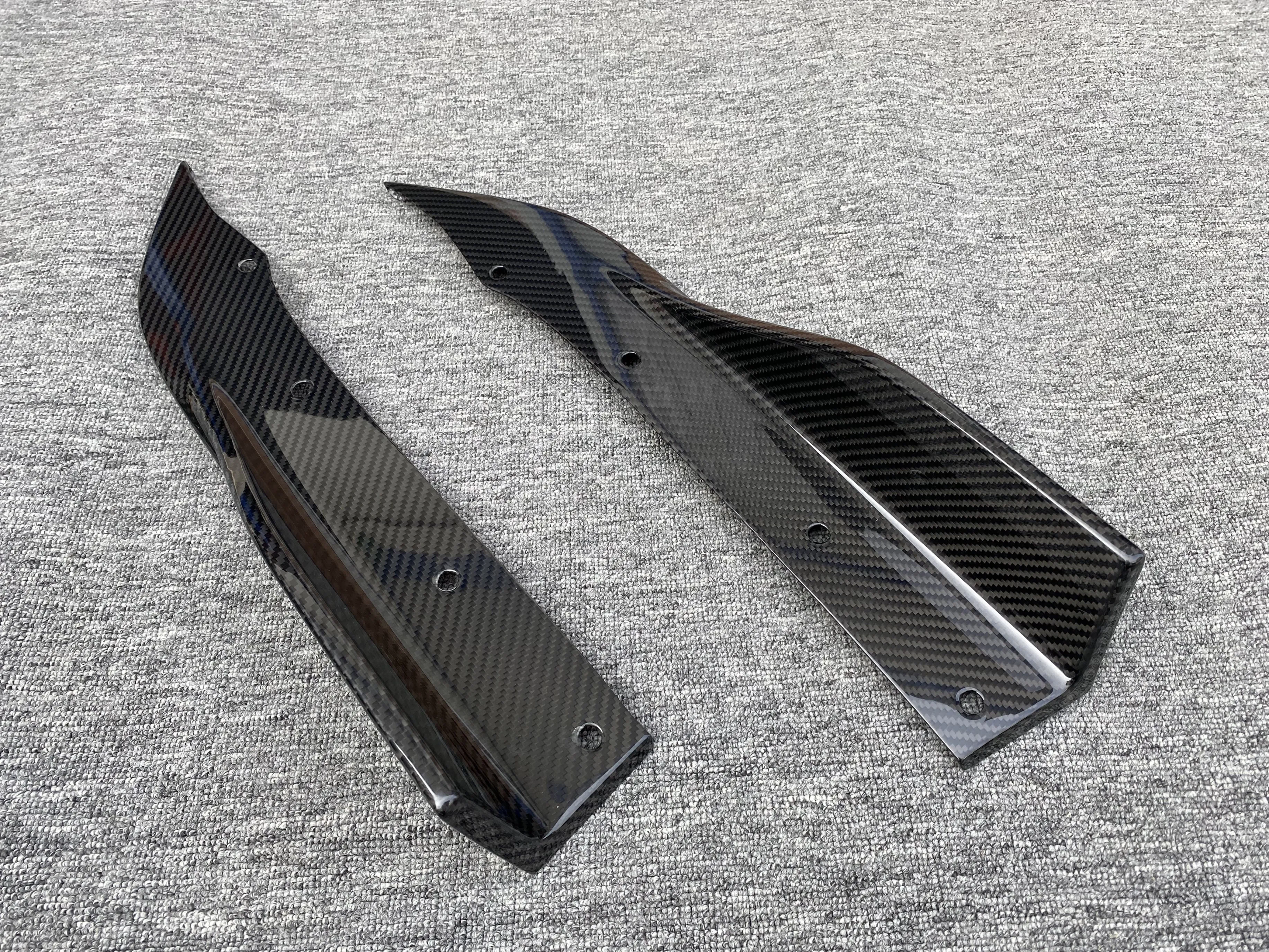 Dry Carbon Fiber Rear Splitters Lip Flaps For BMW 4 Series G26 M Sport Sedan 2020+ Rear Bumper Splitter Lips Car Accessories FRP