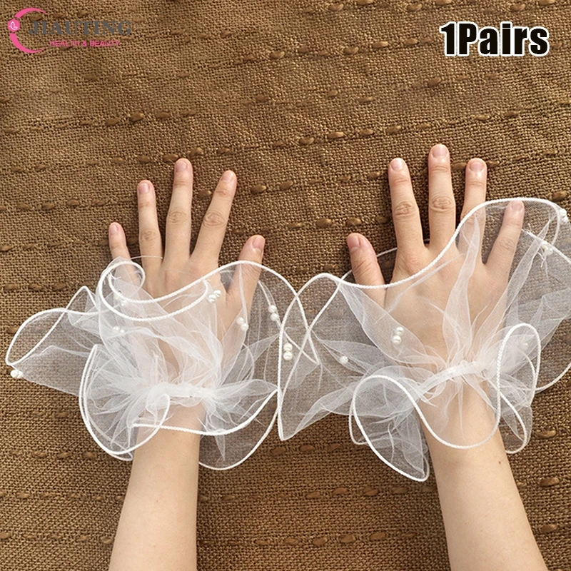 For Photo Backgrounds Nail Photography Elastic Spot Glove Nail Tips Display Thin Sleeve Tulle Items Manicure Decoration Material - Image 2