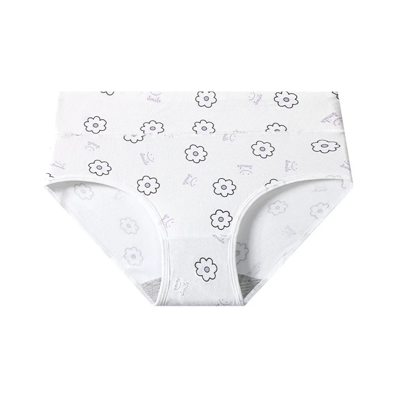 

1Pcs Women's Underwear High Waist Pure Cotton Girl Cute Printed Panties Large Size Printed Pure Cotton Belly Underpants Lingerie