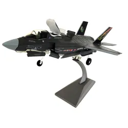 Military US F-35 Lightning II  Fighter 1/72 Scale Model with Stand Diecast Airplane Army Collection Decor