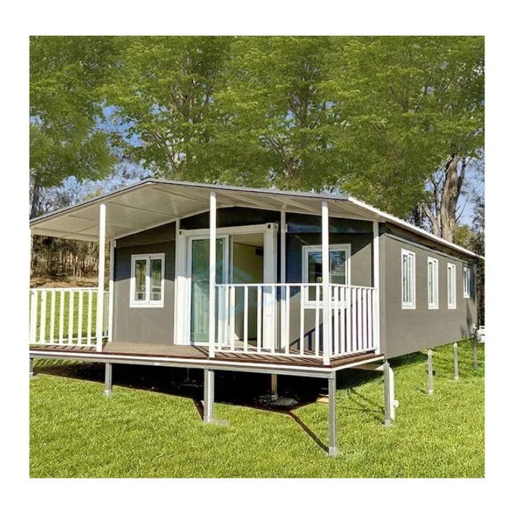 Prefab 20Ft Expandable Container House Beautiful Tiny Home Relocatable Dwelling Beach Cabin