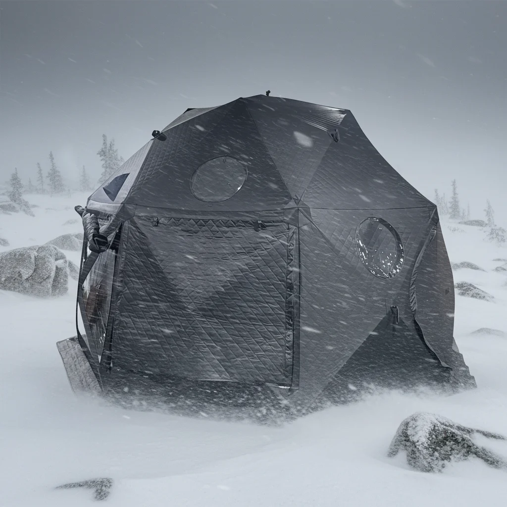 One Bedroom Outdoor Camping Tent Breathable Oxford Fabric Warm Window Waterproof Fiberglass Poles Sauna Tent Design
