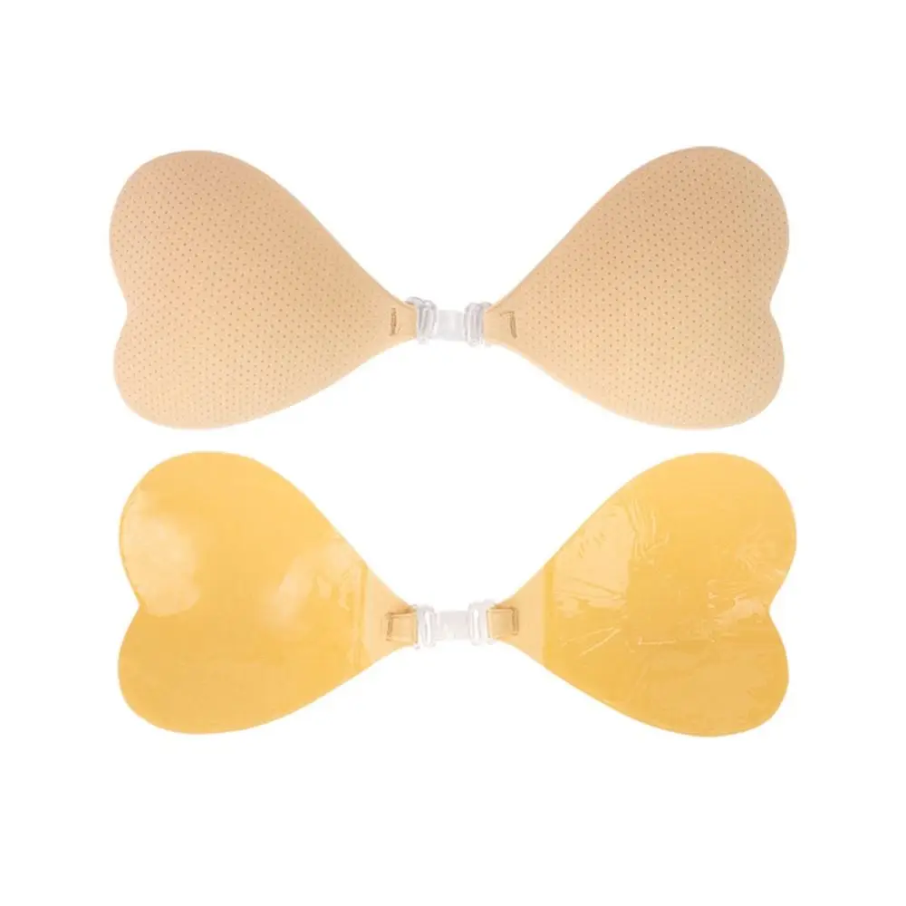 

Heart Shaped Invisible Breast Patch With Small Breasts Gathered Seamless Women Invisible Underwear Thin Strapless Bra