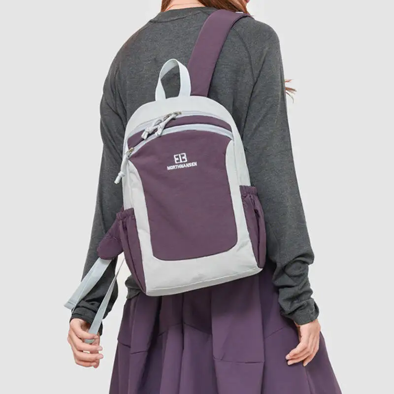 New Waterproof Nylon with Multiple Pockets Drawstring Side Pockets Zipper Adjustable Straps Durable for Daily Commute Travel