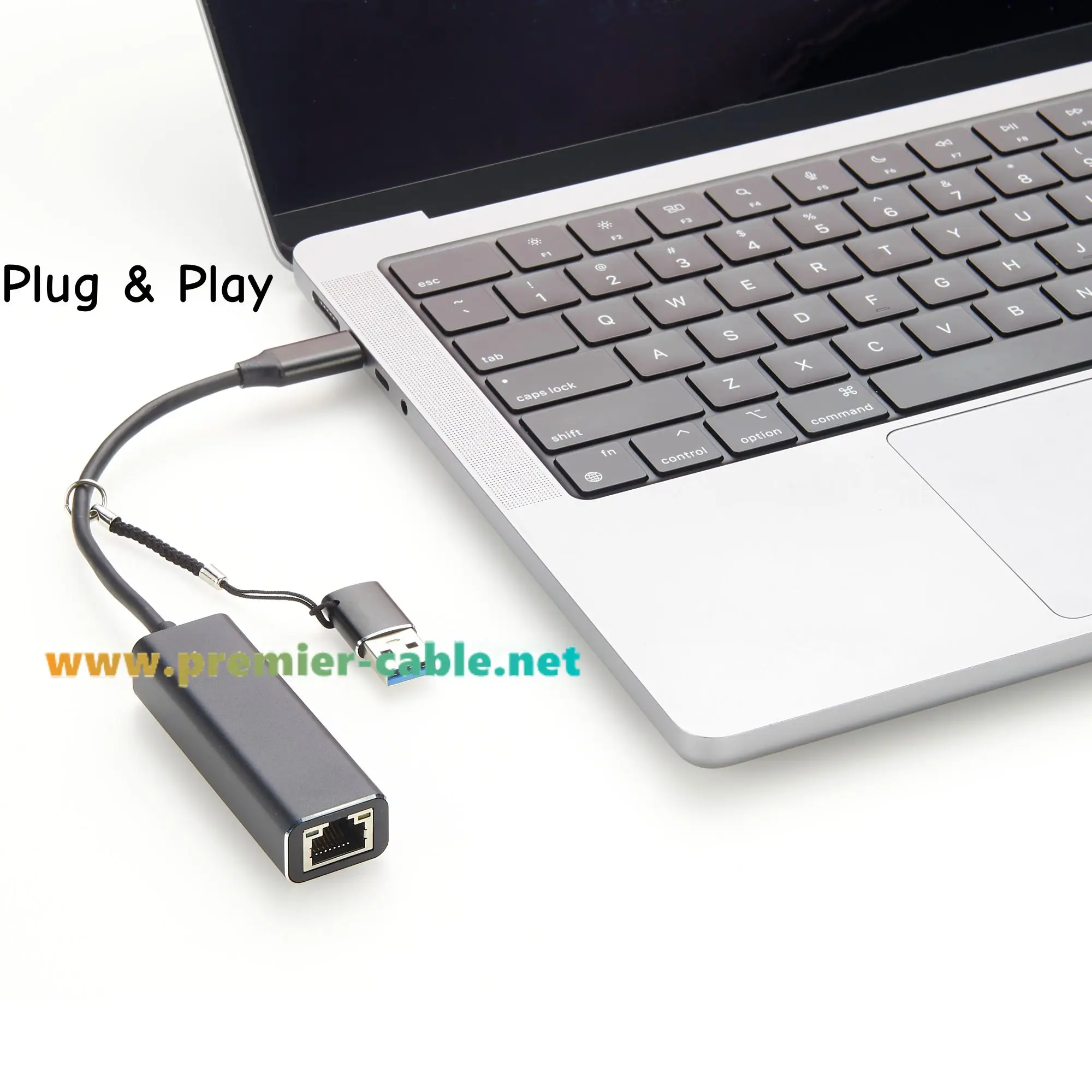 2500Mbps USB 3.0 USB C إلى RJ45 كابل محول إيثرنت 2 في 1 USB نوع C إلى 2.5Gbps LAN كابل بطاقة الشبكة للكمبيوتر ويندوز ماك بوك