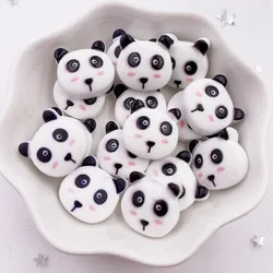 Kawaii Colorful Resin Panda Flatback Cabochon Scrapbook DIY Home Accessories Decor Figurine Craft Embellishments M0919