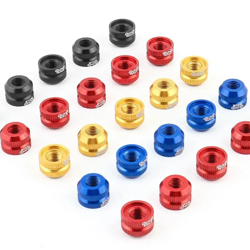 1 Pair Ultralight Aluminum Alloy Tire Valve Nut For Road Bike Tubeless Rims – Presta Valve Protection Screw With Fixed Washer