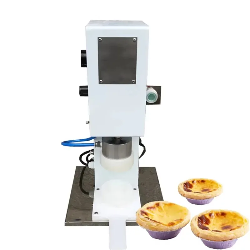 Premium Pneumatic Portuguese Egg Tart Maker Desktop Pastry Shell Moulding Machine