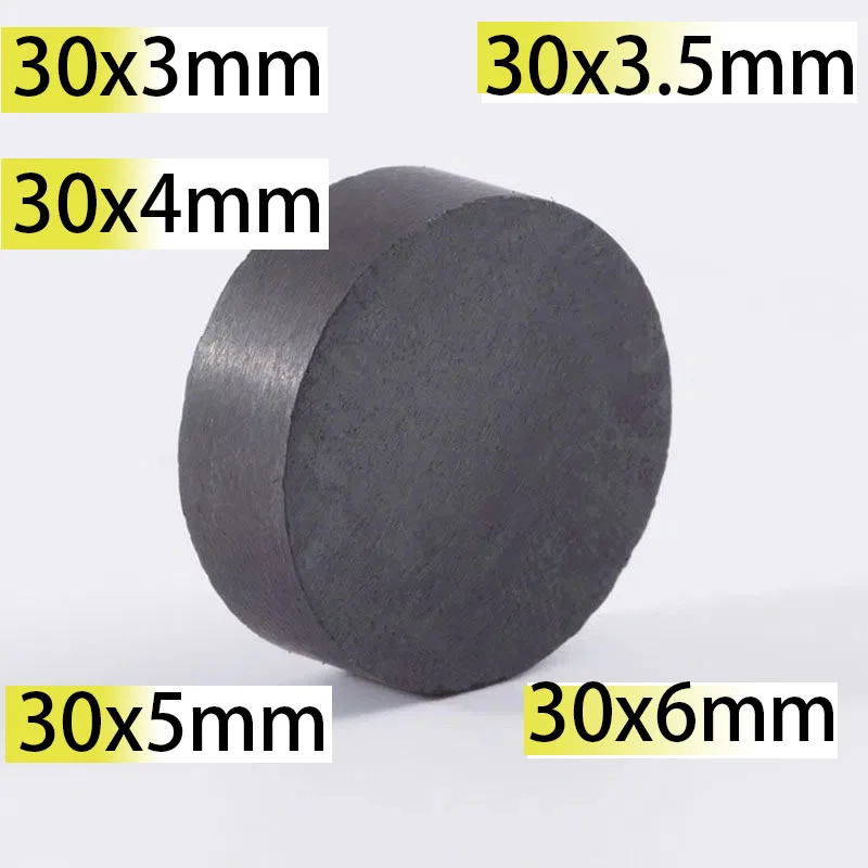 30x3 30x4 30x5 30x6 30x3.5mm Round Ferrite Ring Magnets 3mm D30X3 Electric Door Circular Search Magnet N35 for Fridge Iman NdFeB