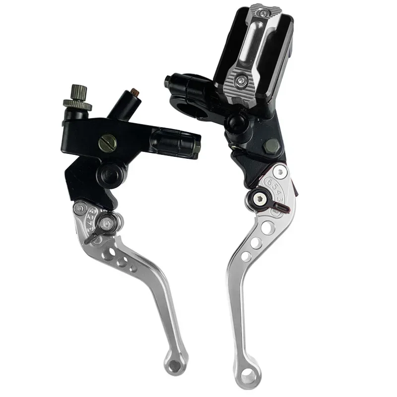 CNC زوج واحد 7/8 "22 مللي متر العالمي للدراجات النارية الفرامل أسطوانة رئيسية رافعة كابل مخلب خزان ل سكوتر الرياضة الترابية دراجة