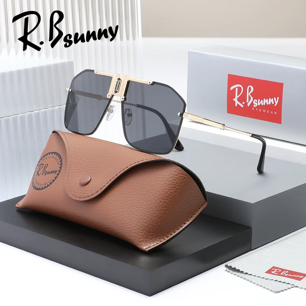 

Соединенные большие квадратные солнцезащитные очки, женские солнцезащитные очки без оправы, мужские очки для уличной фотографии, путешествия UV400