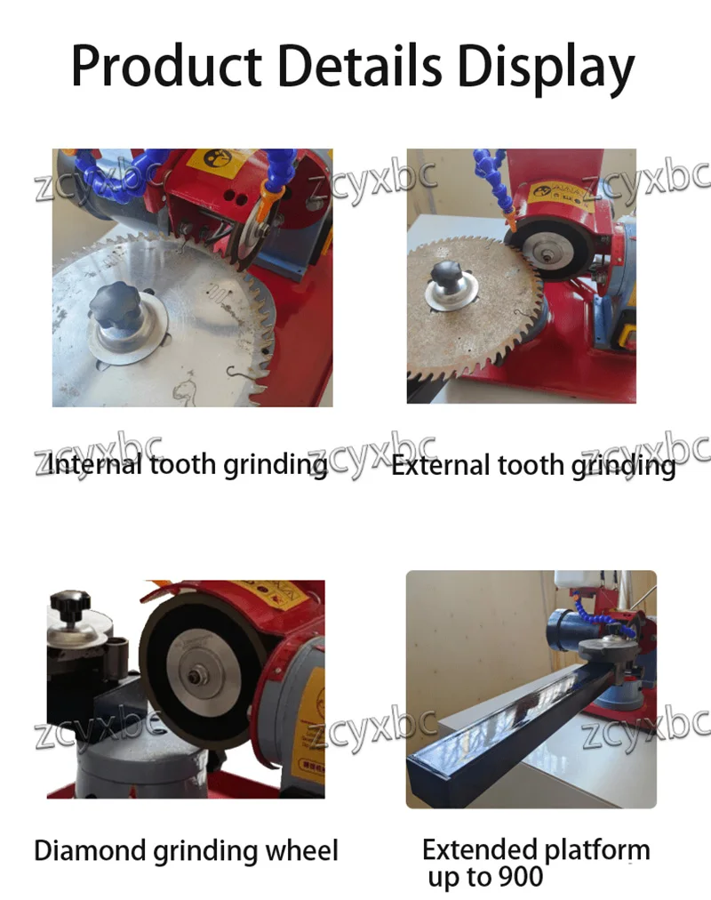 370W 220V New upgrade lengthening Circular Saw Blade Grinder Machine Saw Blade Sharpener Dry Grinding For Carbide Tipped Saw