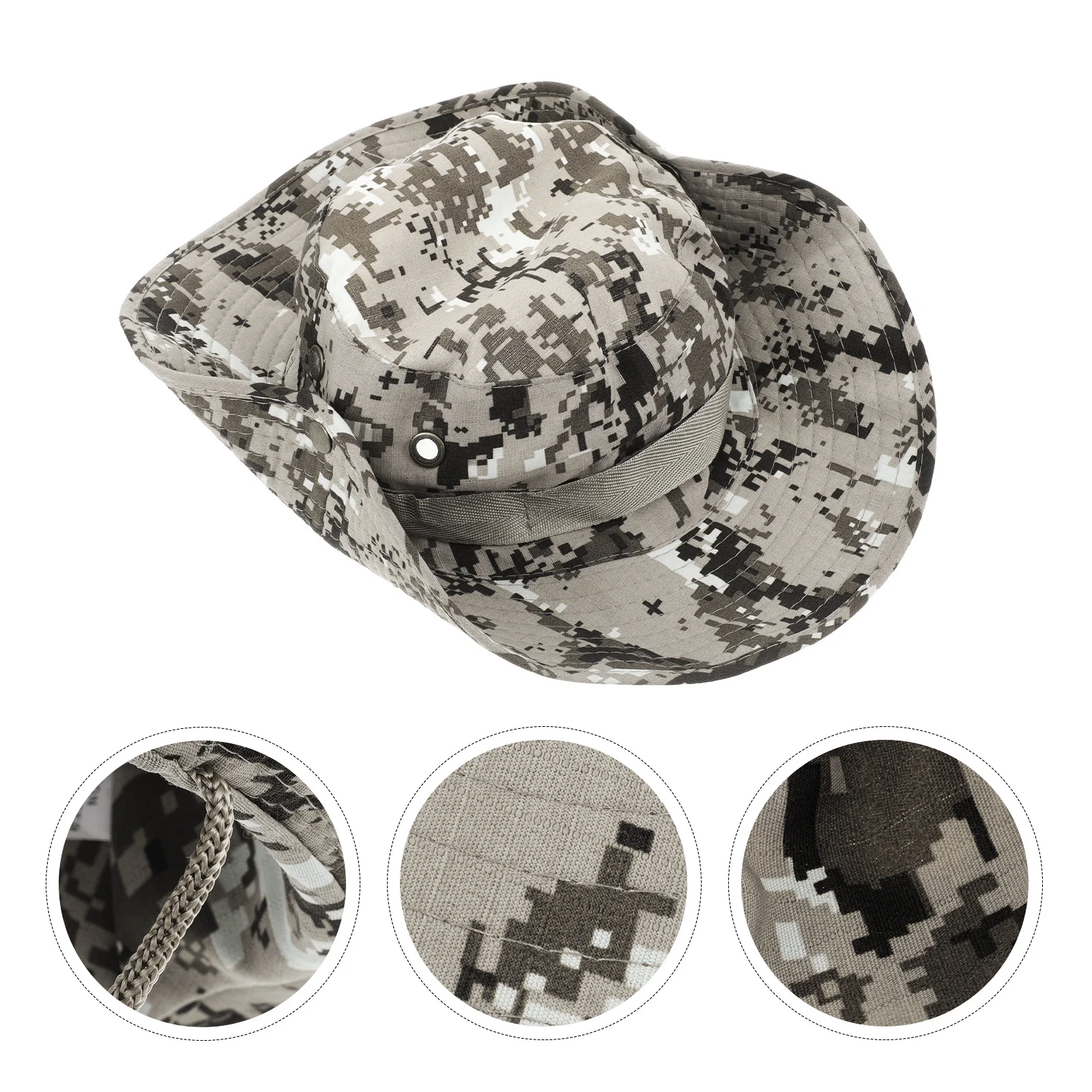 قبعة شمس مموهة مريحة وأنيقة قابلة للتنفس للحماية في الهواء الطلق للمشي لمسافات طويلة على الشاطئ والتخييم والسفر ملابس غير رسمية بسيطة