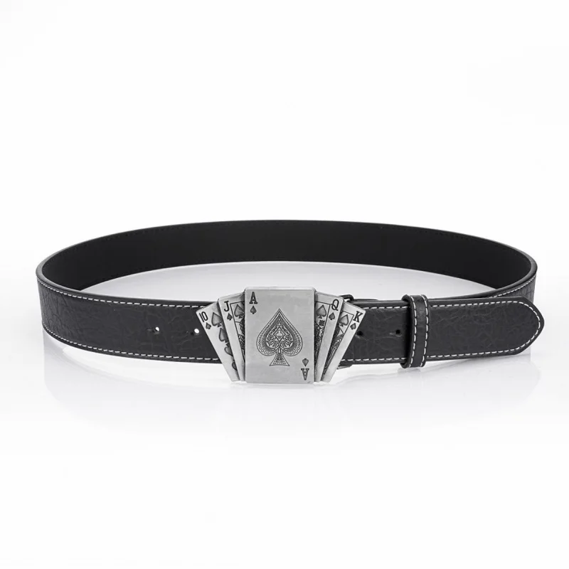 European and American Punk Style Men's Playing Card Belt Cross-Border Unisex Belt