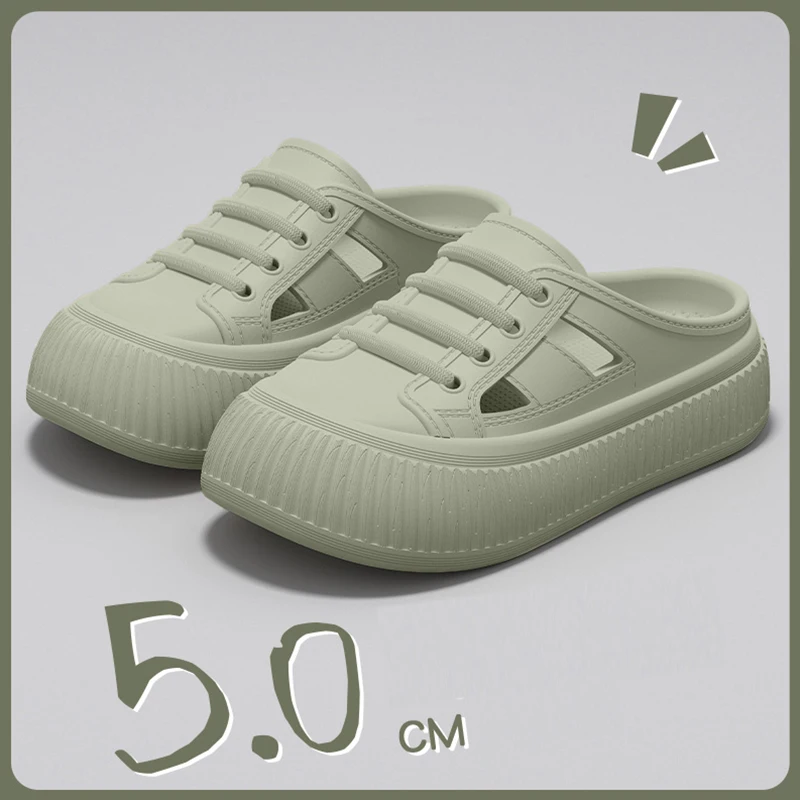 Smile Damen-Sandalen, bequeme weiche Höhlenschuhe, Sommer, neue EVA-Sandalen mit dicken Sohlen, atmungsaktive, rutschfeste Sandalen, erhöhte Schuhe – Detail 6