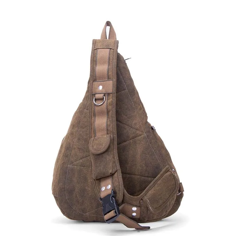 High Quality Canvas Men Messenger Chest Bag Cross body Rucksack Laptop Satchel Climb Back Pack Single Shoulder Bag