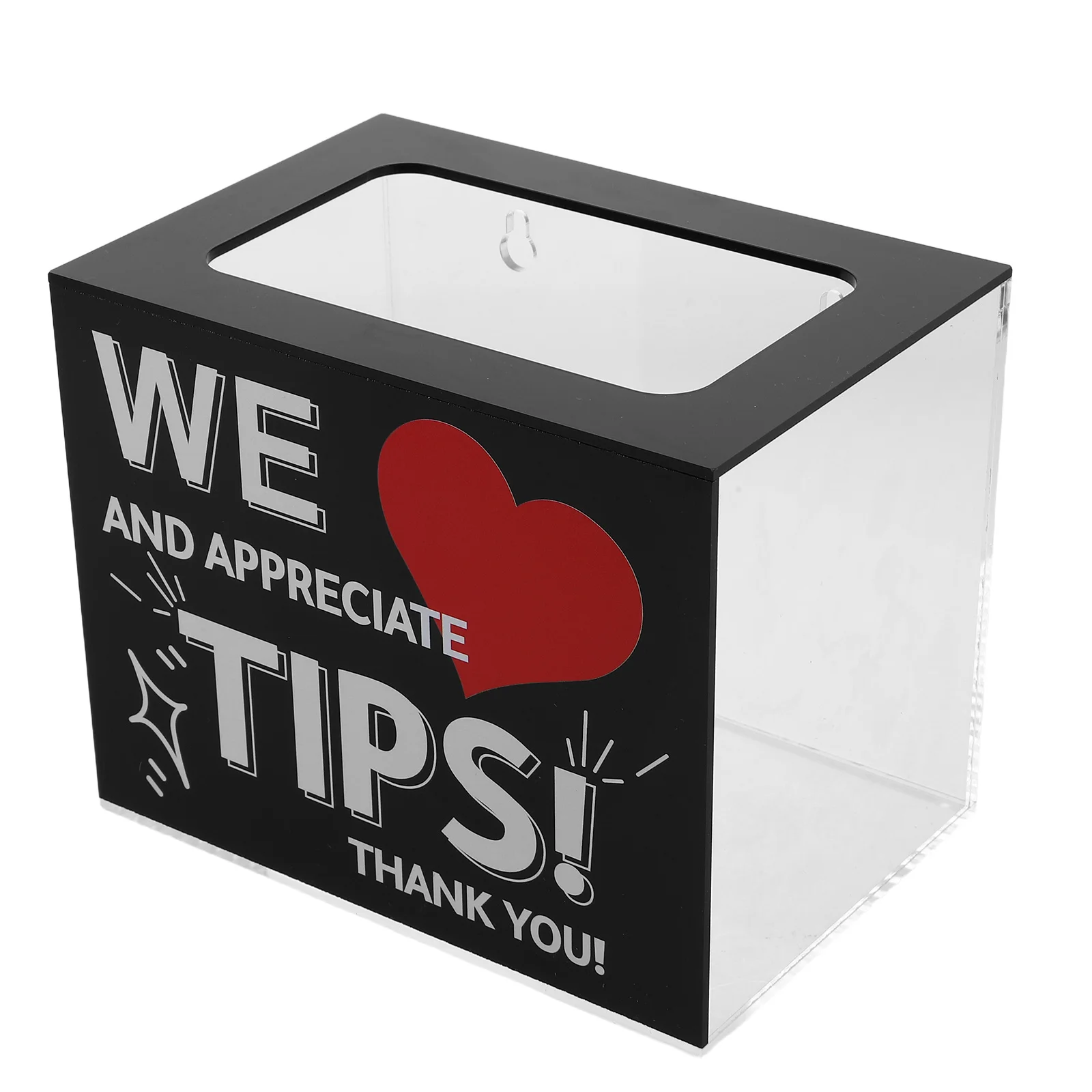 

1pc Acrylic Donation Box 5.97X5.31X3.93In Transparent Tip Collection Container For Fundraising Suggestions Voting Tips Savings