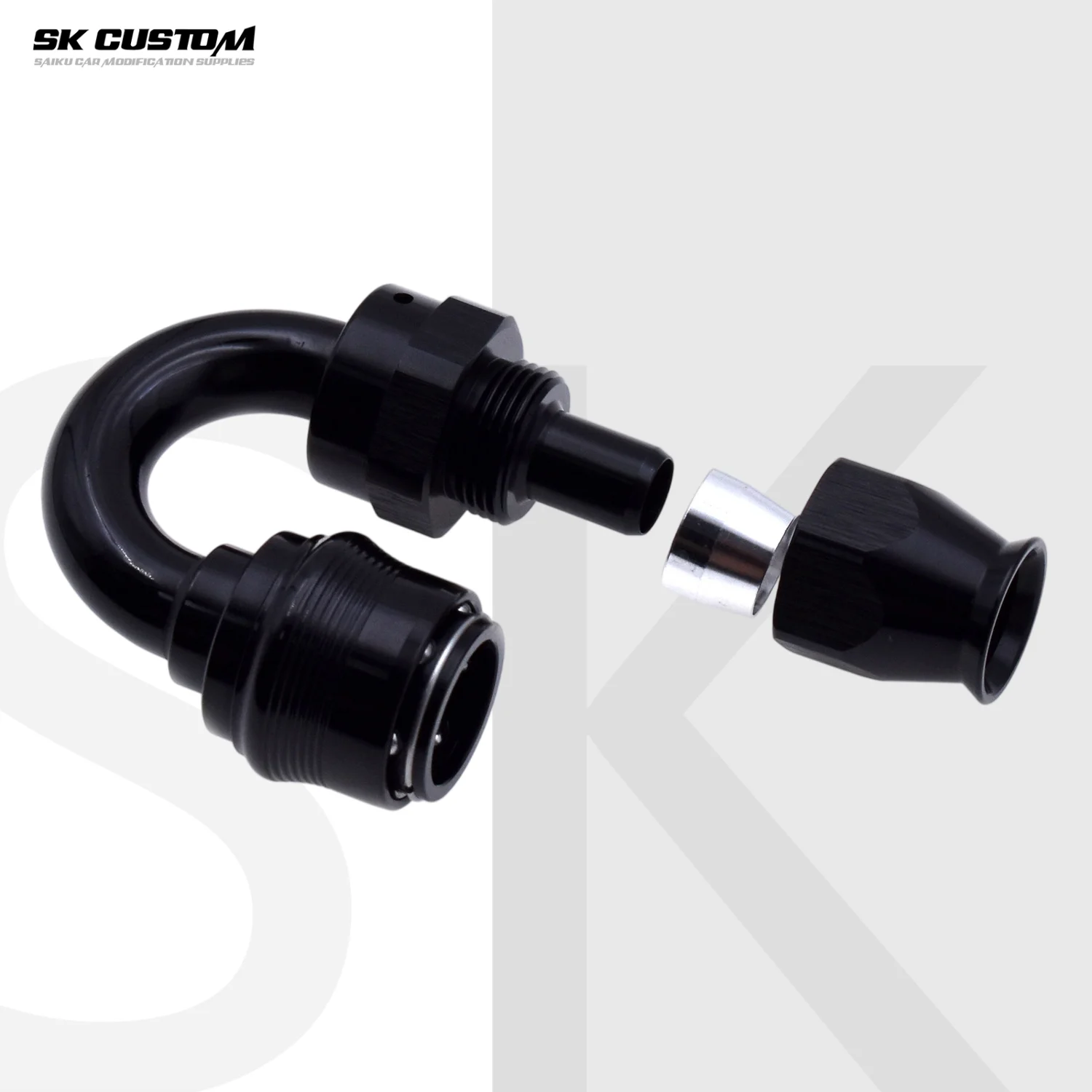PTFE AN8 Aluminum Alloy Swivel Hose End Fitting 45° 90° Straight Quick Release Oil Hose Connector Universal Car Modified Adapter