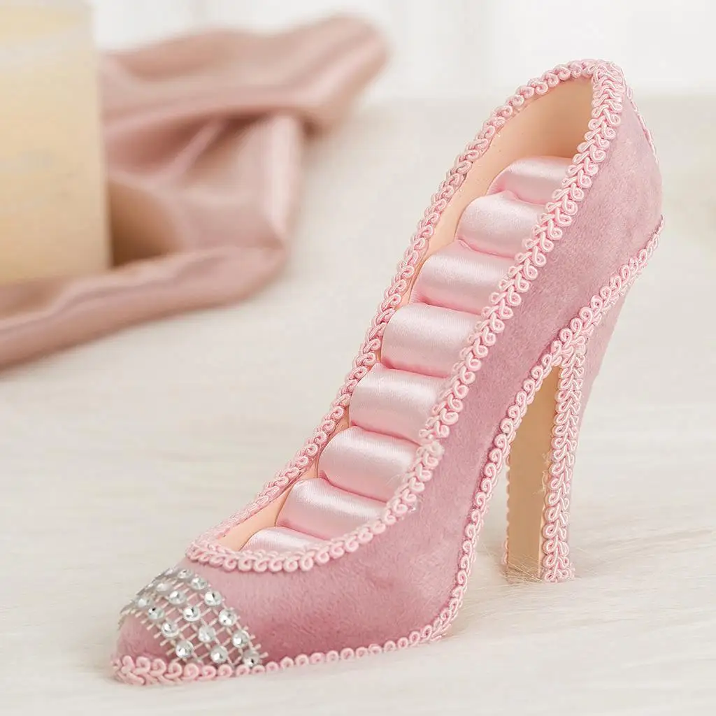 

Elegant High Heel Shoe Ring Holder Jewel Display Stand Rack Resin Home Decor