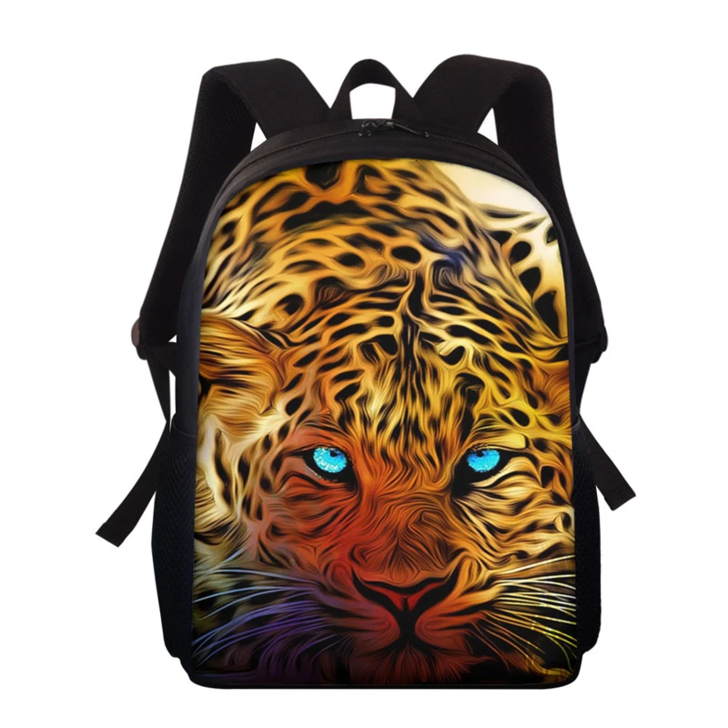 Lion Printed Children Schoolbag Laptop Bag Cheetah Girls Boys Travel Storage Backpacks Teenager Daily Casual Rucksacks Daypacks