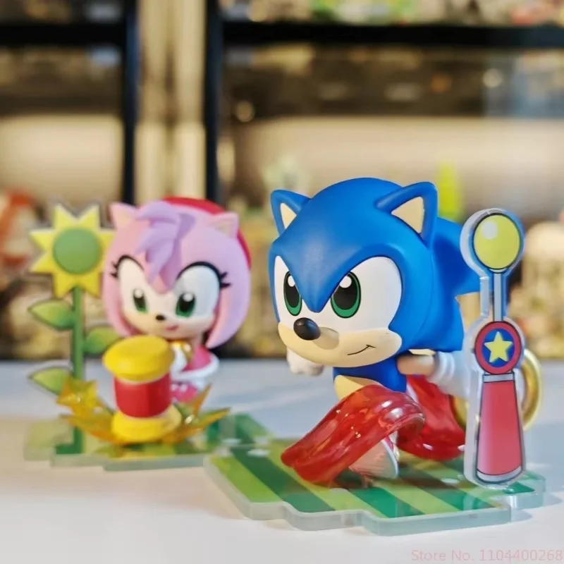 Hot Sale Hottoys Cosbi Sega Action Figure Sonic Hedgehod Blind Box Anime Figures Ornament Desktop Decoration Toys Birthday Gifts