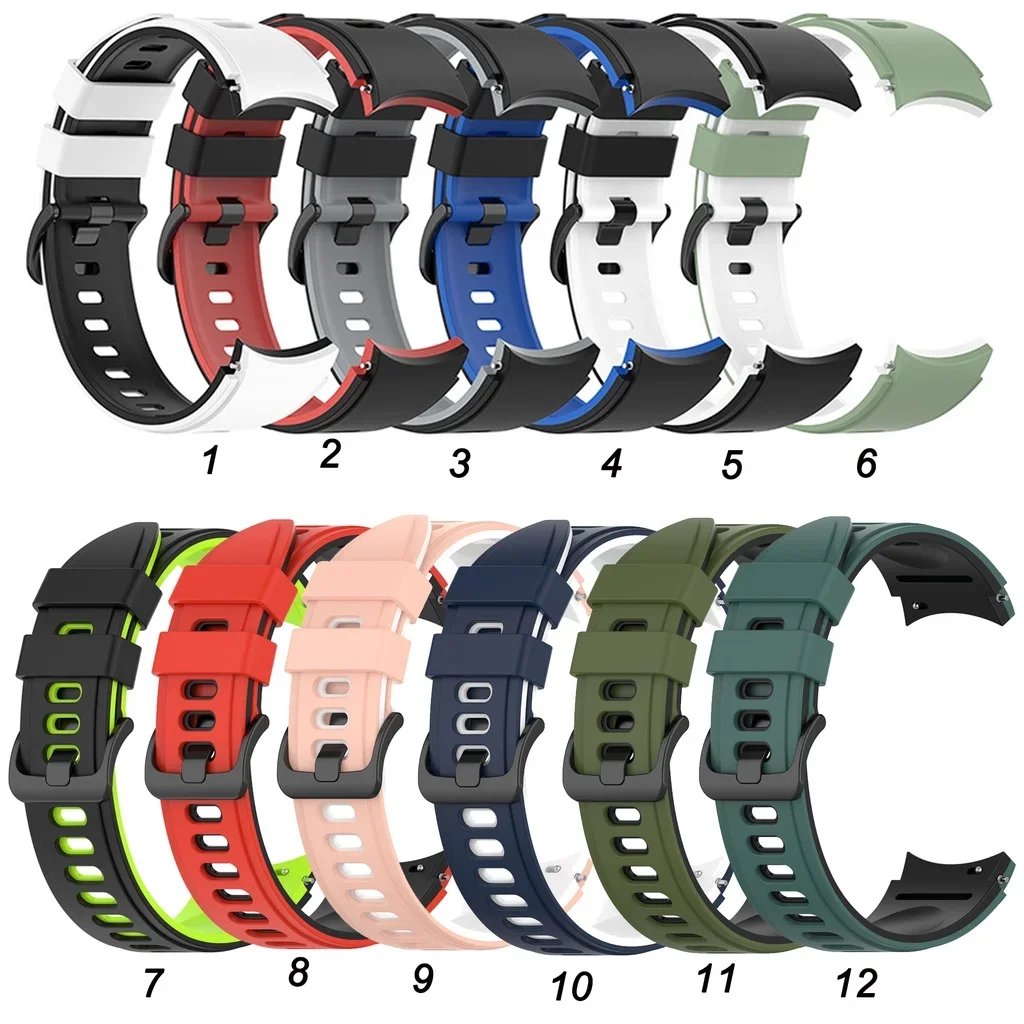 삼성 갤럭시 시계 4 용 실리콘 스트랩 클래식 42mm 46mm watch4 40mm 44mm 갤럭시 시계 5 프로 소프트 시계 밴드 스포츠 팔찌