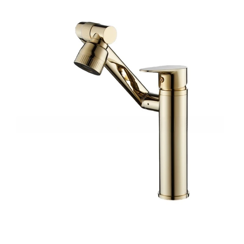 

Golden universal faucet, washbasin, all-copper lucky cat hot and cold washbasin, bathroom basin, bathroom cabinet faucet