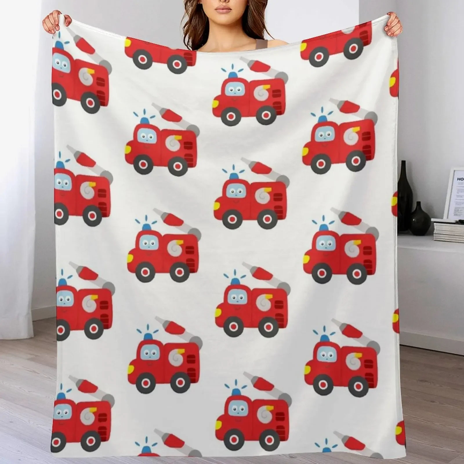 

Fire Truck Toddler Boys Girls Baby Throw Blanket Outdoor Soft Blanket for Picnic Beach Camping