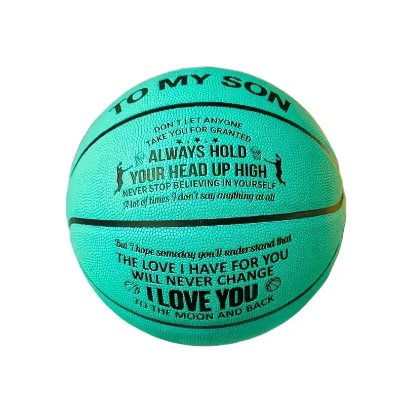 To My Son - I Love You To The Moon And Back - Basketball Light Blue