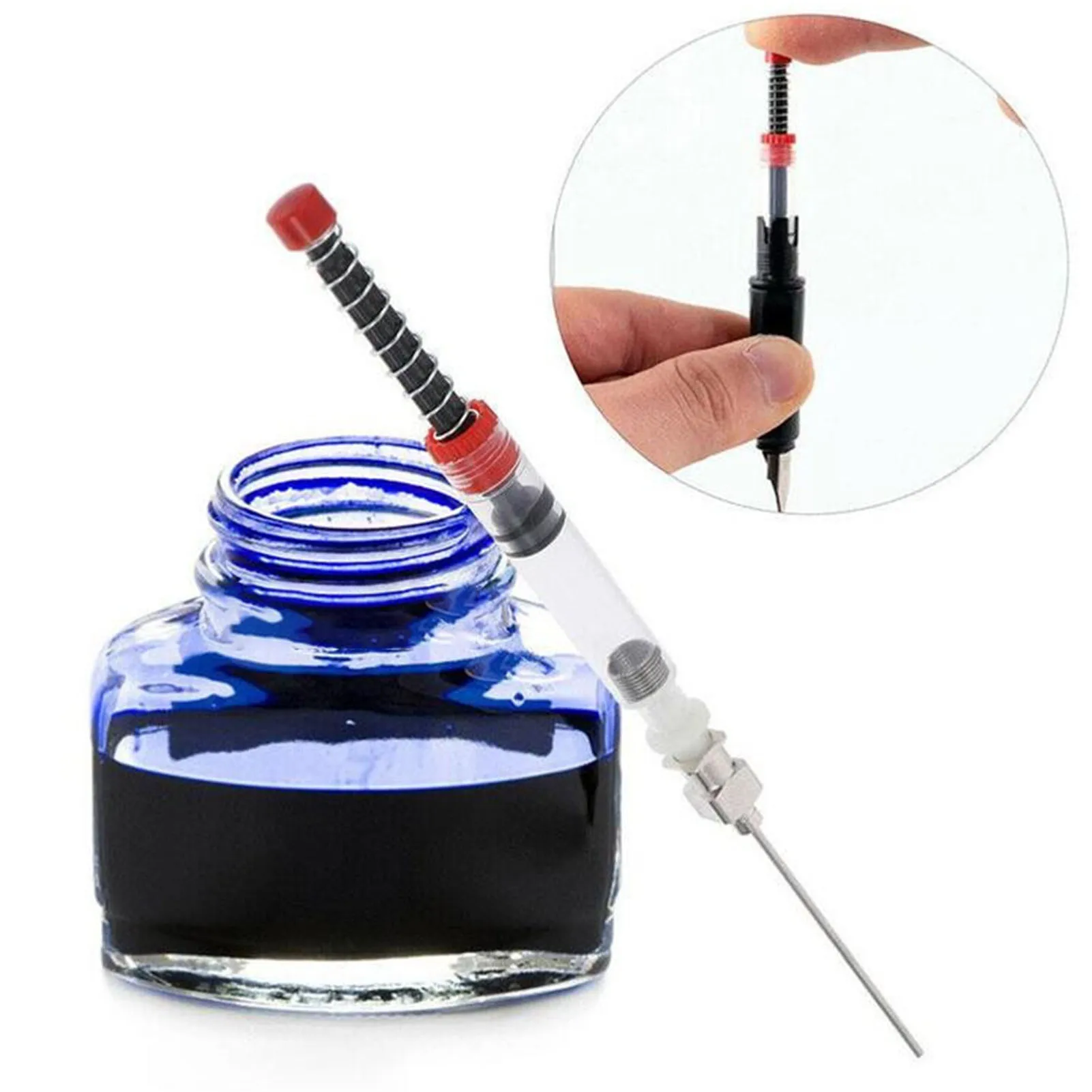 

Конвертер для чернил для перьевых ручек, пружинный конвертер из нержавеющей стали, подходит для большинства перьевых ручек