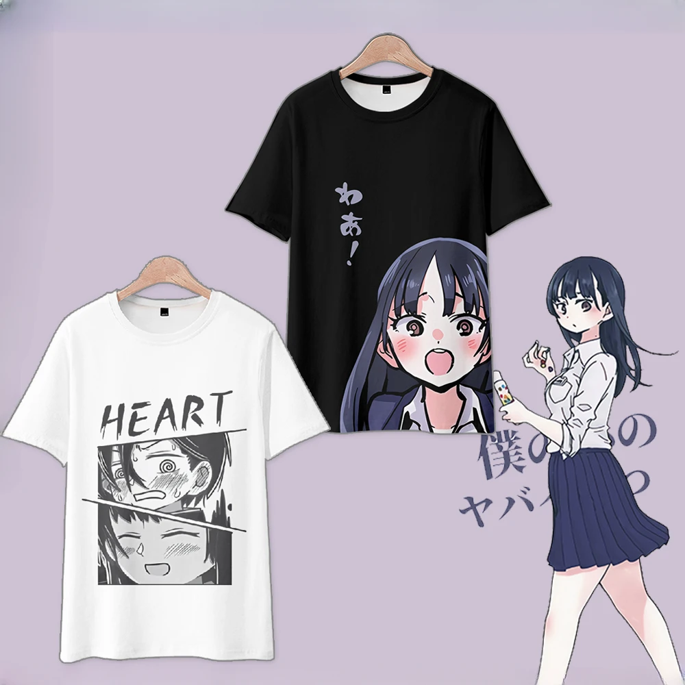 Camiseta con estampado 3D de The Dangers in My Heart Anna Yamada para hombre y mujer, camiseta de manga corta con cuello redondo, camisetas gráficas, ropa de calle