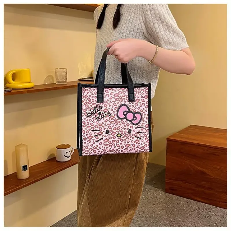 

Hellokittys Cosmetic Bag Sanrios New Portable Toiletry Bag Tote Bag Girl's Bags Anime Figure Kawaii Cartoon Lunch Box Bag