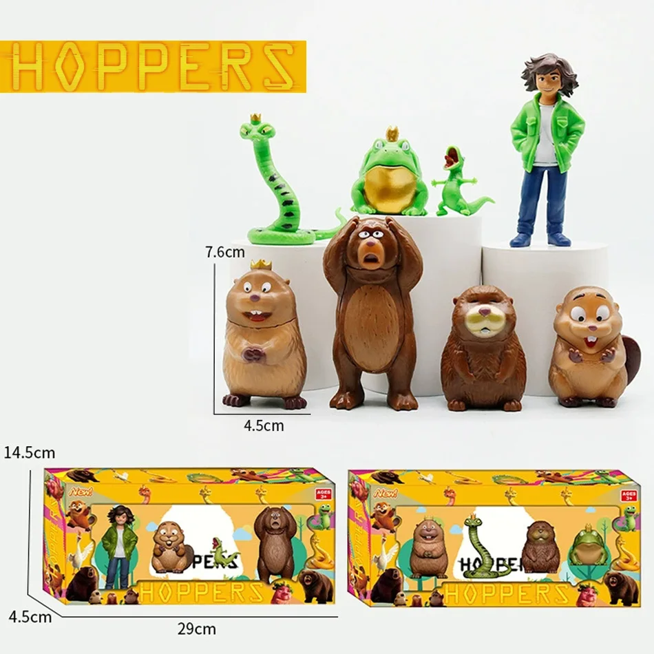 

4/8pcs Hoppers Beaver Transformation Plan Mabel anime cartoon figure creative personalized statue model ornament surprise gift