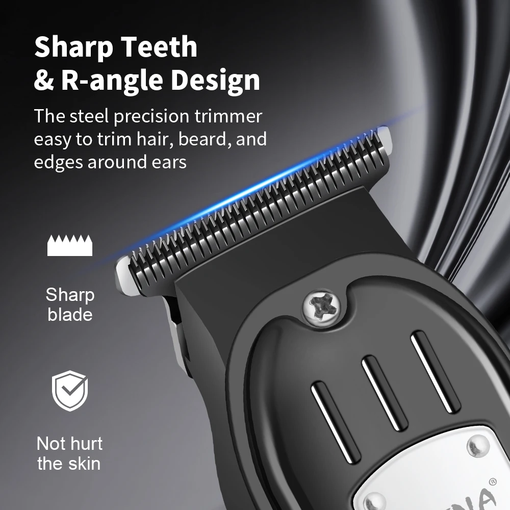 

Professional Men's Cordless Electric Clipper, T-Blade Beard Trimming Kit, Hair cutting Set with LED Display, Gift for men