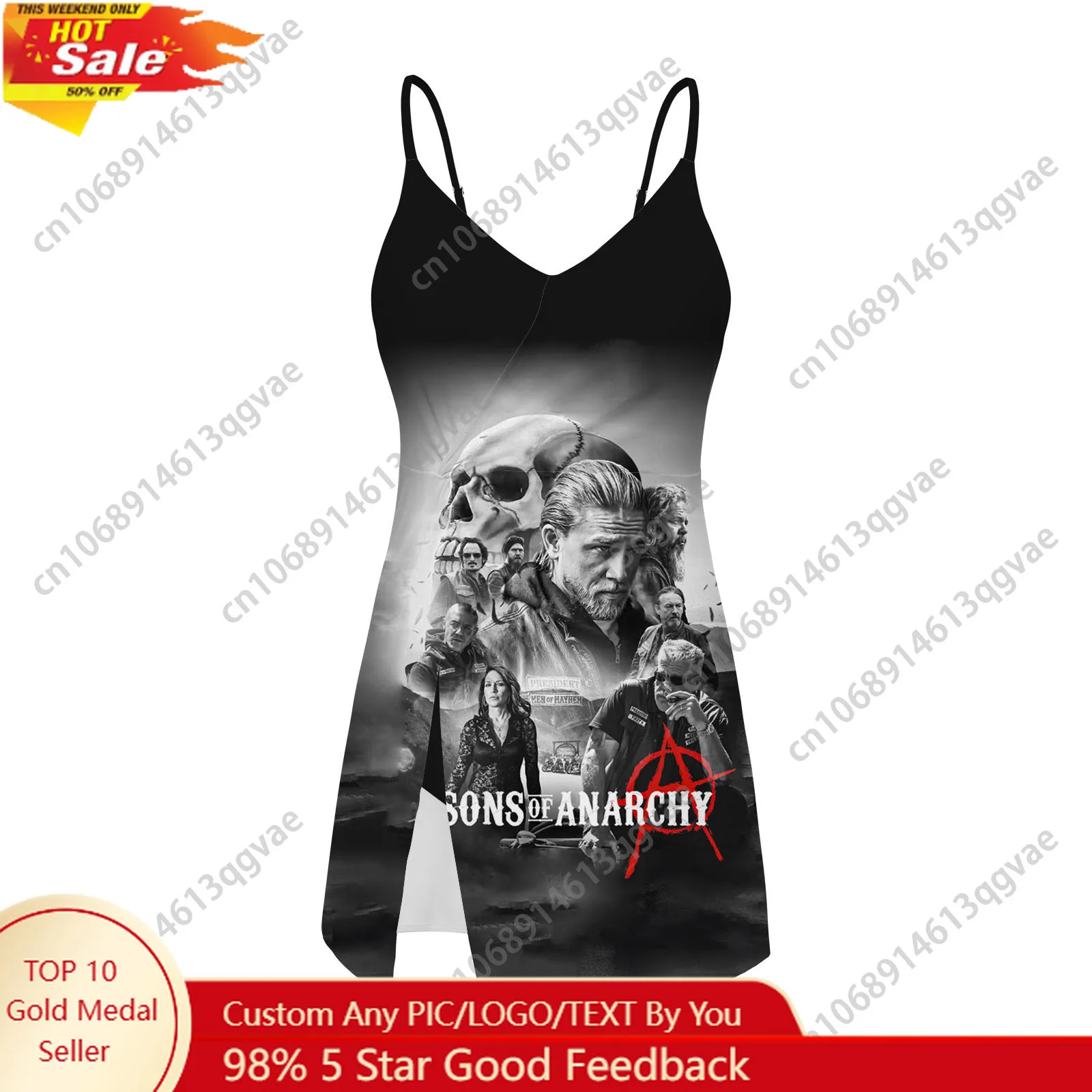 

Sons Of Anarchy SOA Sling Dress Swimsuit Womens Bathing Suits Fashion Swimwear Pool Party Beach Bikini Custom Made Beachwear