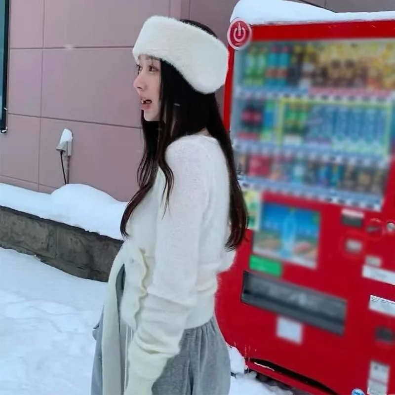 بلون أفخم غطاء للأذنين الكورية الحد الأدنى أفخم الدافئة يغطي الأذن تنوعا لخريف وشتاء وشتاء اكسسوارات غطاء للأذنين #4