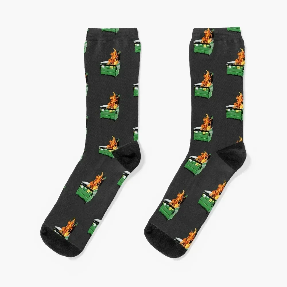 Dumpster Fire Funny Socks cycling hip hop shoes Socks Women Men's