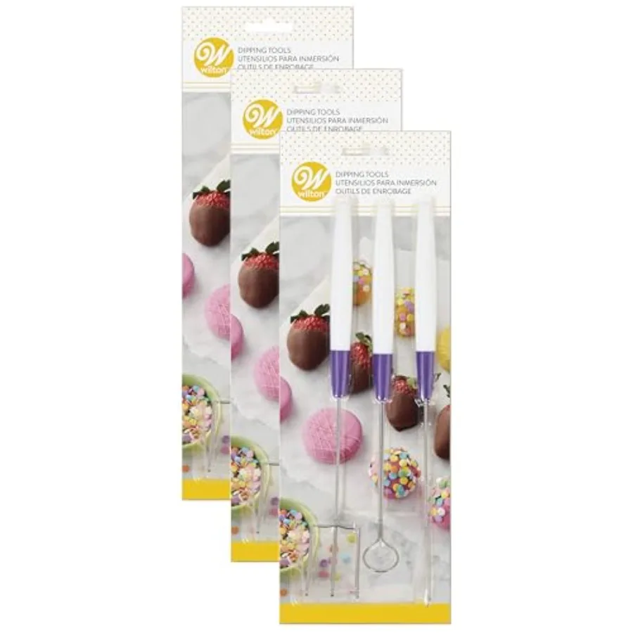 

Candy Melts Candy Dipping Tool Set, Ideal for Strawberries, Cake Pops, Pretzels or Marshmallows, Includes 3-Prong Fork, Cradlin