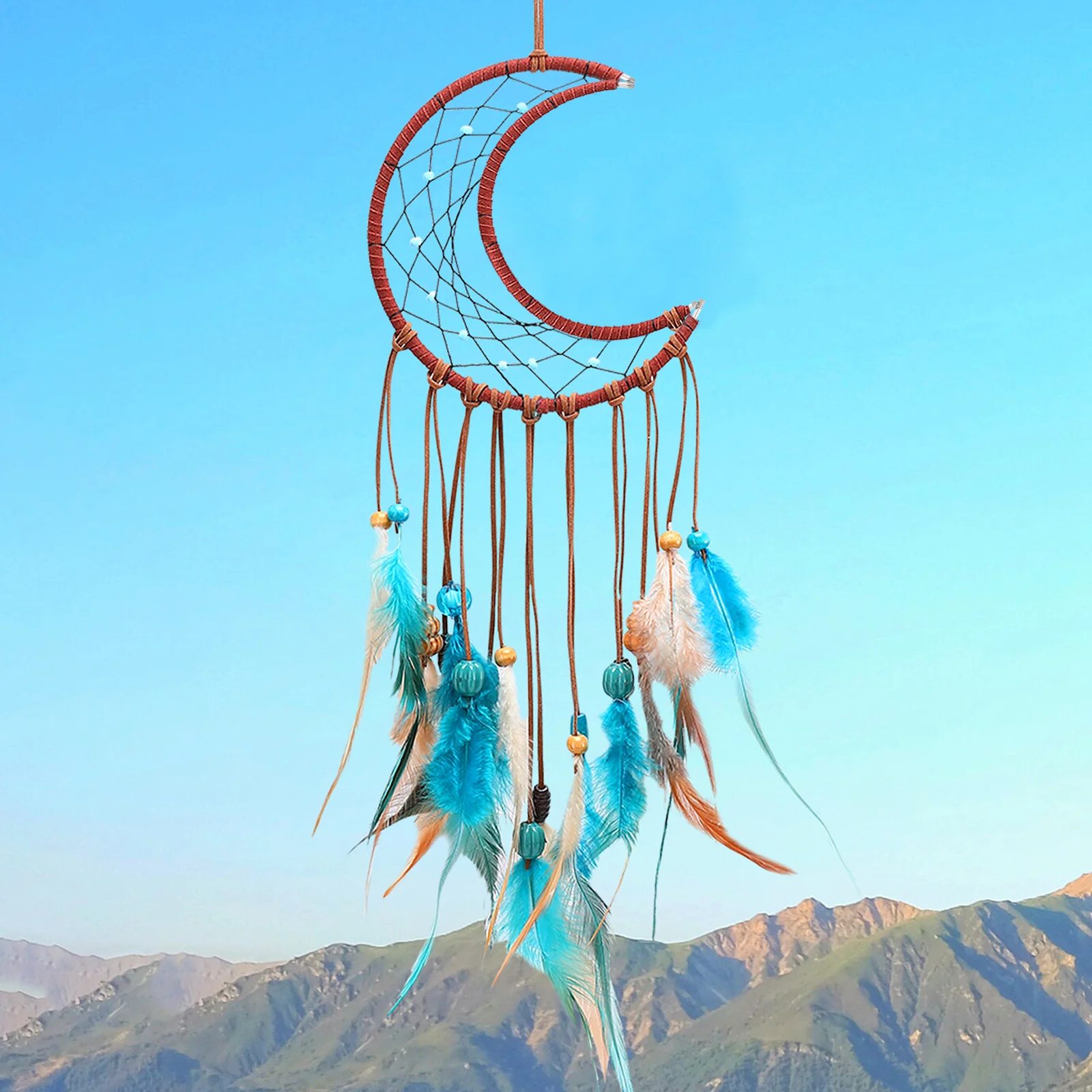 

10 Pcs Rings Crescent Moon Hoop Dream Catcher Decoration Metal DIY Craft Windchime Wreath Decor Home Art Gift
