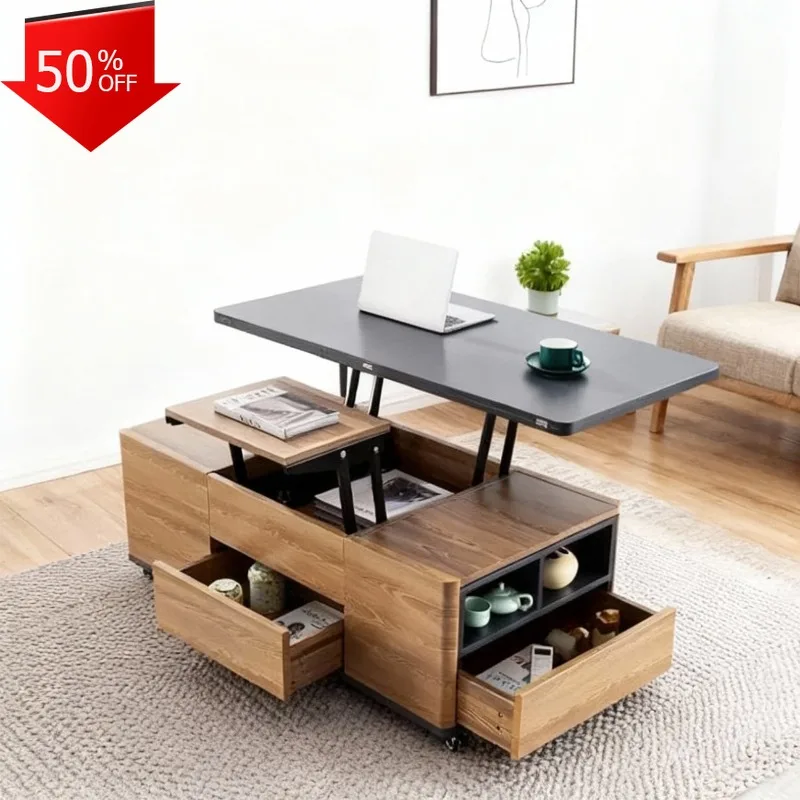 

Lift Top Table Living Room Wood Coffee Table Luxury Console Furniture Home Modern Coffee Tables Livingroom Mesa Salon Tableware
