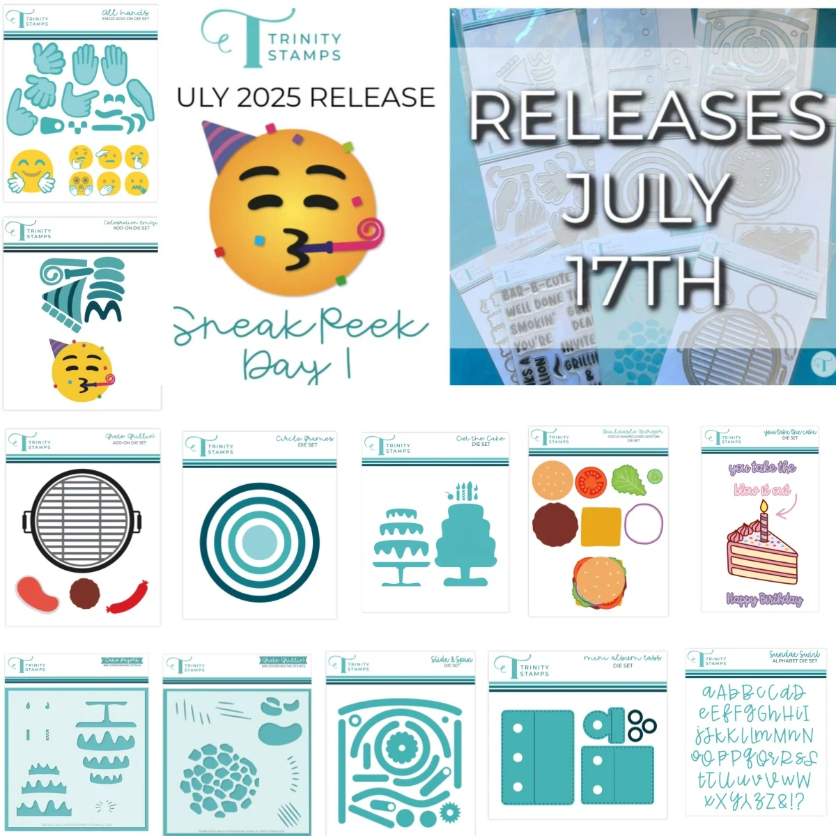 

Barbecue Target Birthday Emoji Cutting Dies Stencil for DIY Making Card Scrapbook Craft Embellishments Shake Card Polymer Clay