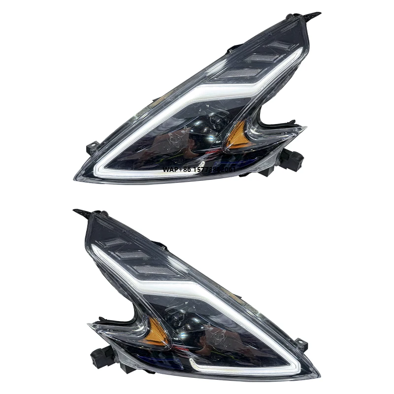 

2 Pieces for 370z Car Accessories Headlights 2009 2021 Front Lens Projectors Light Head Lamp Upgrade LED Headlamps