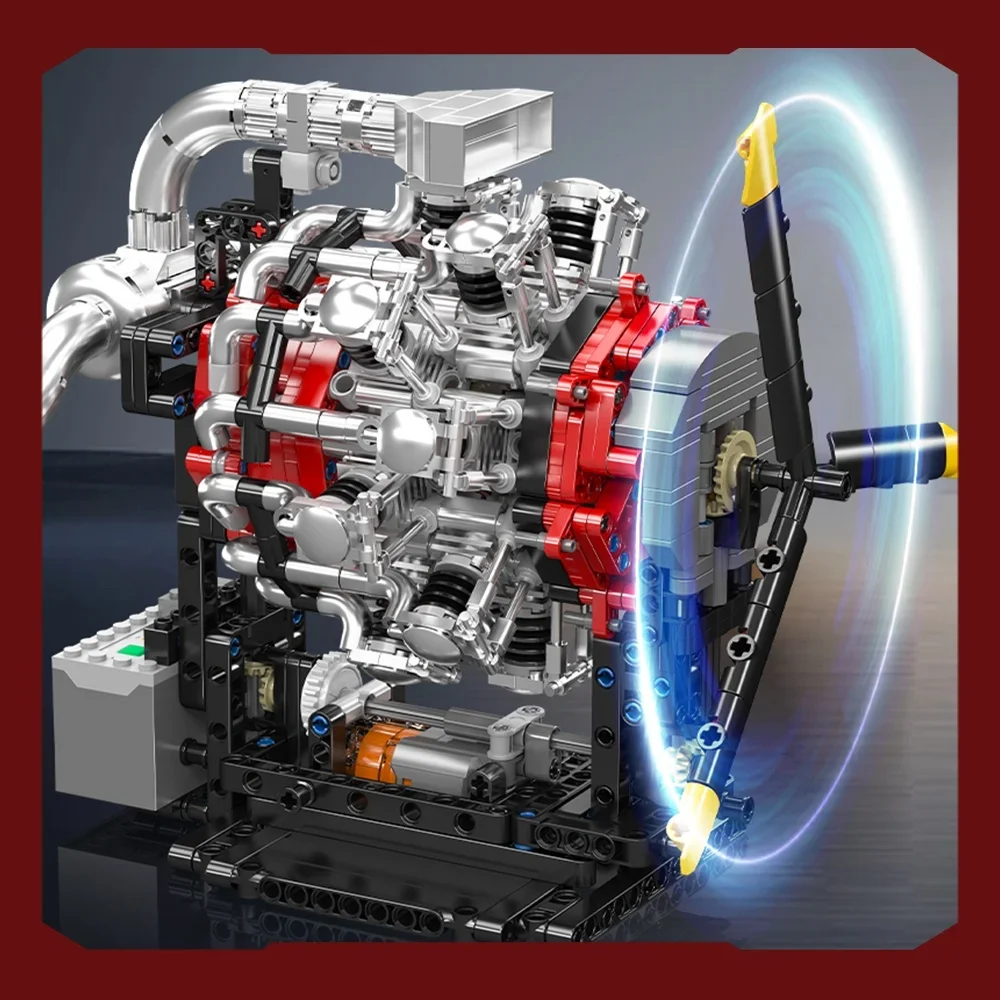 Mold King 10211 Ster Aero Motor Model Kits Gemotoriseerde Radiale Luchtvaart Motor Kinderen STEM Speelgoed Bouwstenen Sets Volwassenen Geschenken