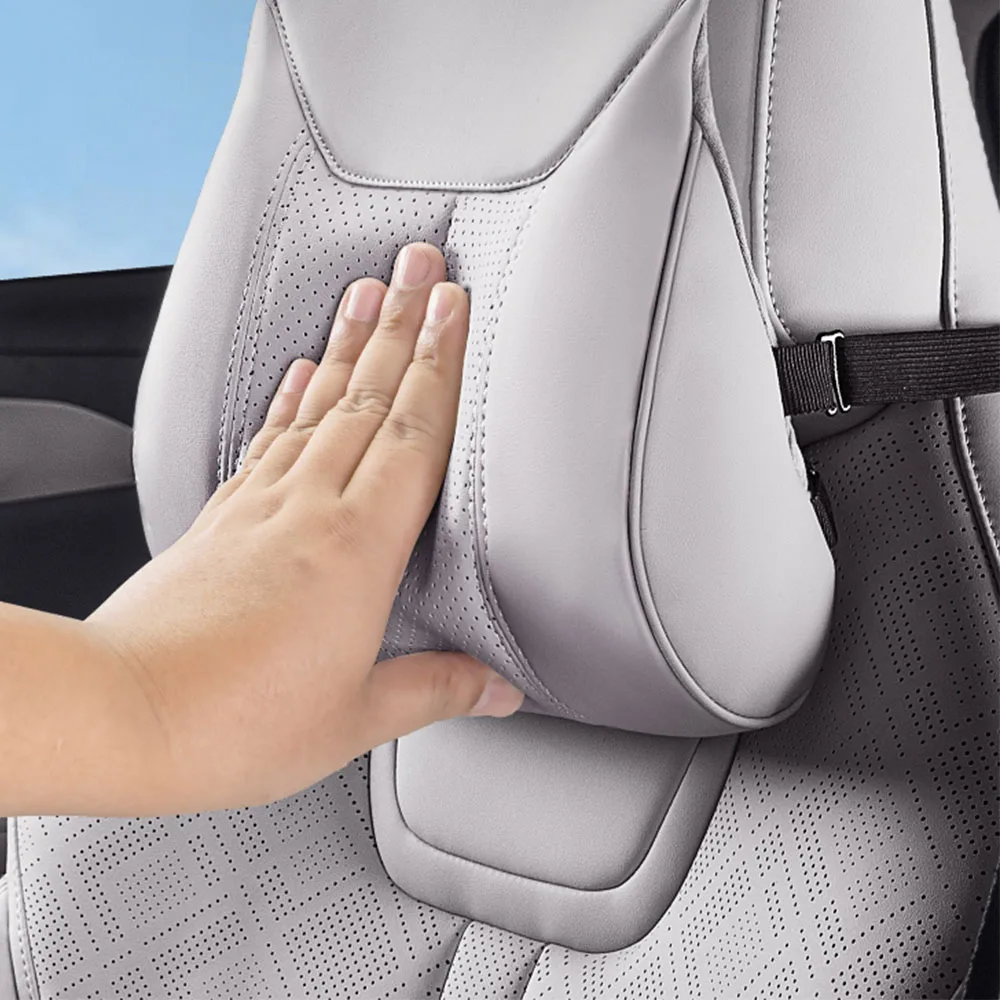 ل BYD Atto 2 Yuan UP 2024 2025 مسند الرأس كرسي داعم للفقرات القطنية منتجات تعديل السيارة وسادة حماية الرقبة الجلدية وسادة قطني
