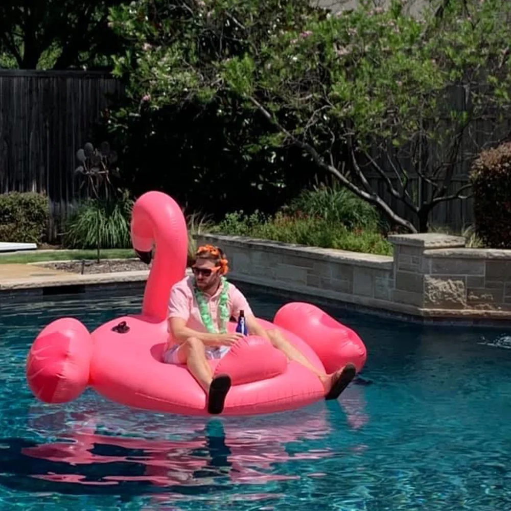 

Customized Flamingos Island Rider Inflatable Pool Swim Ring Kids Inflatable Swimming Pool Float Inflatable Swimming Ride-ons