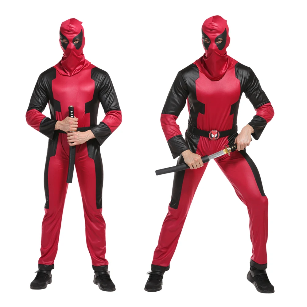 Conjunto de Cosplay de rendimiento Ninja para padres e hijos, disfraz de Ninja de lujo para fiesta familiar, traje de Kung Fu de superhéroe de Halloween