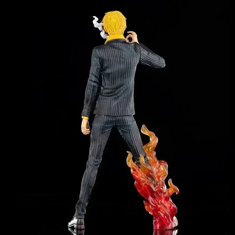 One Piece Anime Figure Sanji large fantasy smoking bright suit Yamazaki figurine model ornament Home Decorations Toys for Kids