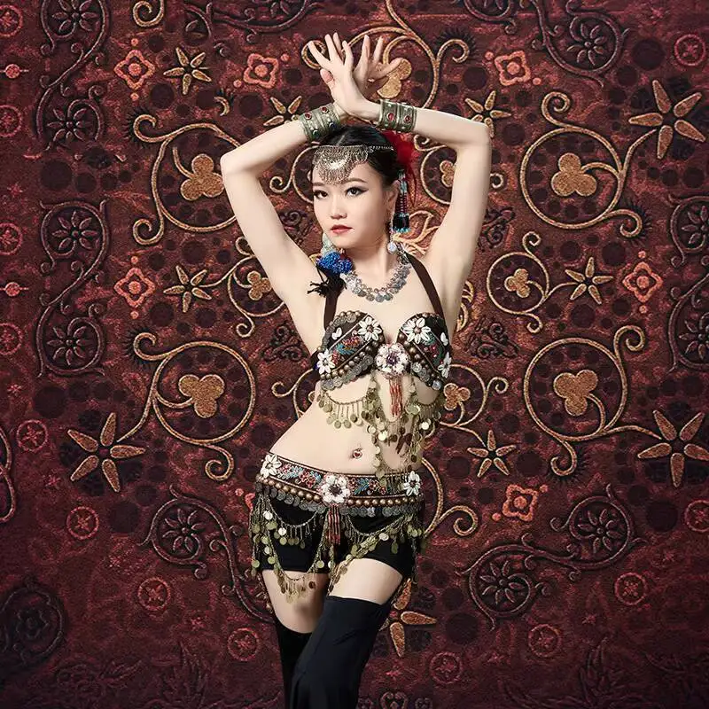 TRIBAL Princess เครื่องแต่งกาย Belly Dance เสื้อผ้าสไตล์เซ็กซี่ชุด 2023 ฤดูร้อนใหม่ Exotic Dance เครื่องแต่งกาย
