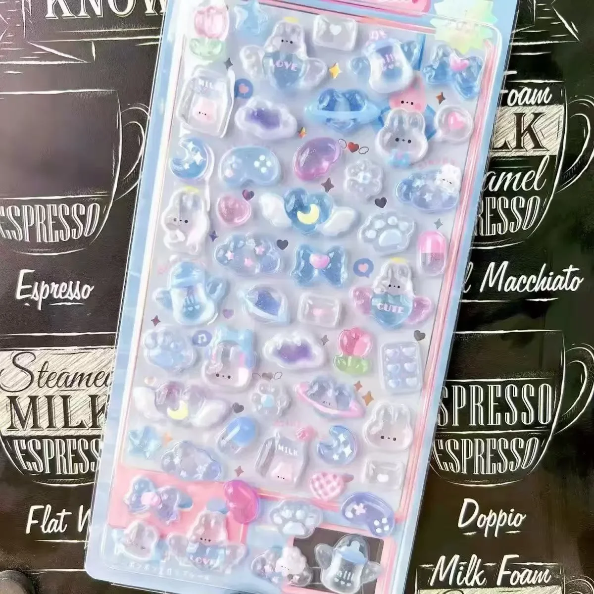 3D-Relief-Jelly-Sticker: Cartoon-Tier-Aufkleber, Süßigkeiten-Geister-Kaninchen, Ästhetische Sticker für DIY-Handyhüllen, Tagebücher und Schreibwaren – Detail 2